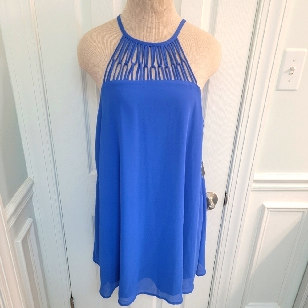 NWT Lulu's Tell Me Royal Blue Swing Dress XL